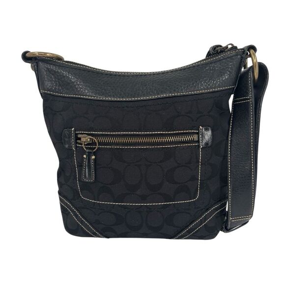 Coach Legacy Slim Duffle Vintage Y2K Signature Jacquard & Leather Crossbody Bag - Picture 5 of 7